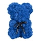 thumbnail image 1 of Linda Rosa Artificial En Forma De Oso Con Decoración De Bowknot - Azul Oscuro, 1 of 10