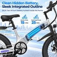 thumbnail image 5 of SKIRAI 20" Kids Electric Bike, Ages 6–10, 250W 400W Peak Motor, 15.5 MPH 3-Speed, TÜV Certified 25-Mile Range, Magnesium Frame, as a Gift for Boys Girls (Black), 5 of 11