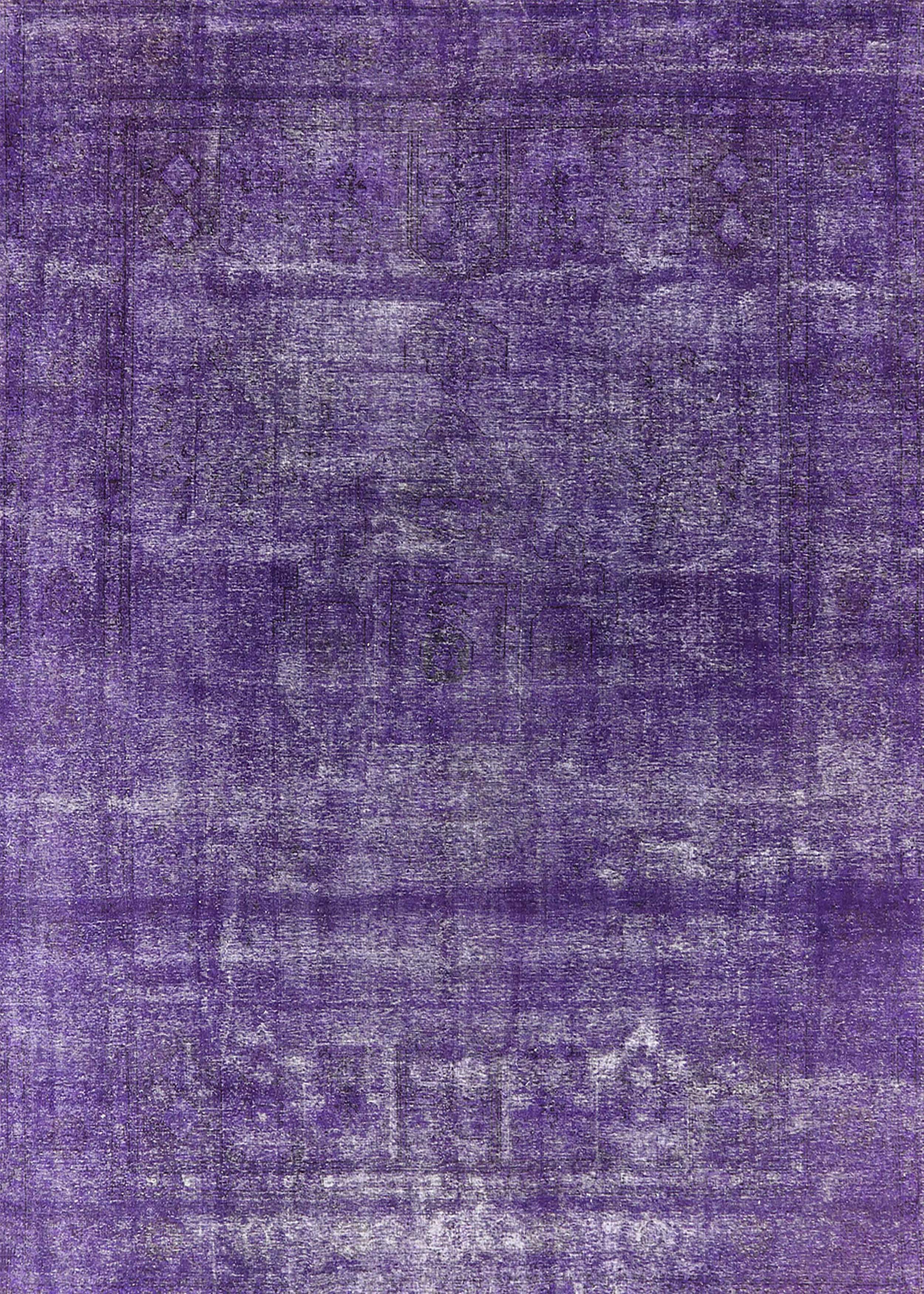 Bright Rectangle Rug Ahgly Company Indoor Rectangle Mid-Century Modern Bright Purple Persian ...
