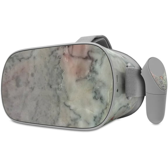 Decal style Skin Wrap compatible with Oculus Go Headset - Marble Granite 08 Pink (OCULUS NOT INCLUDED)