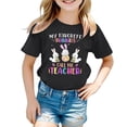 thumbnail image 3 of Tiijoy Easter Graphic Tee for Girls Cute Short Sleeve Round Neck T Shirt, Sizes 3-13, 3 of 3