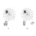 thumbnail image 3 of EIMELI Web Light Halloween Insect LED 6W Cobweb Lamp Adjustable Remote Control Light for Party Decoration  Battery, 3 of 10