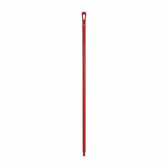 Vikan 59" Color Coded Handle, 1 1/4 in Dia, Red, Polypropylene 29624
