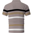 thumbnail image 5 of Afdoent Mens Polo Shirts Men's Summer Lapel Short Sleeve Shirt Color Block Fashion Casual Business Large Sized Breathable Casual Work Mens Shirts, 5 of 5
