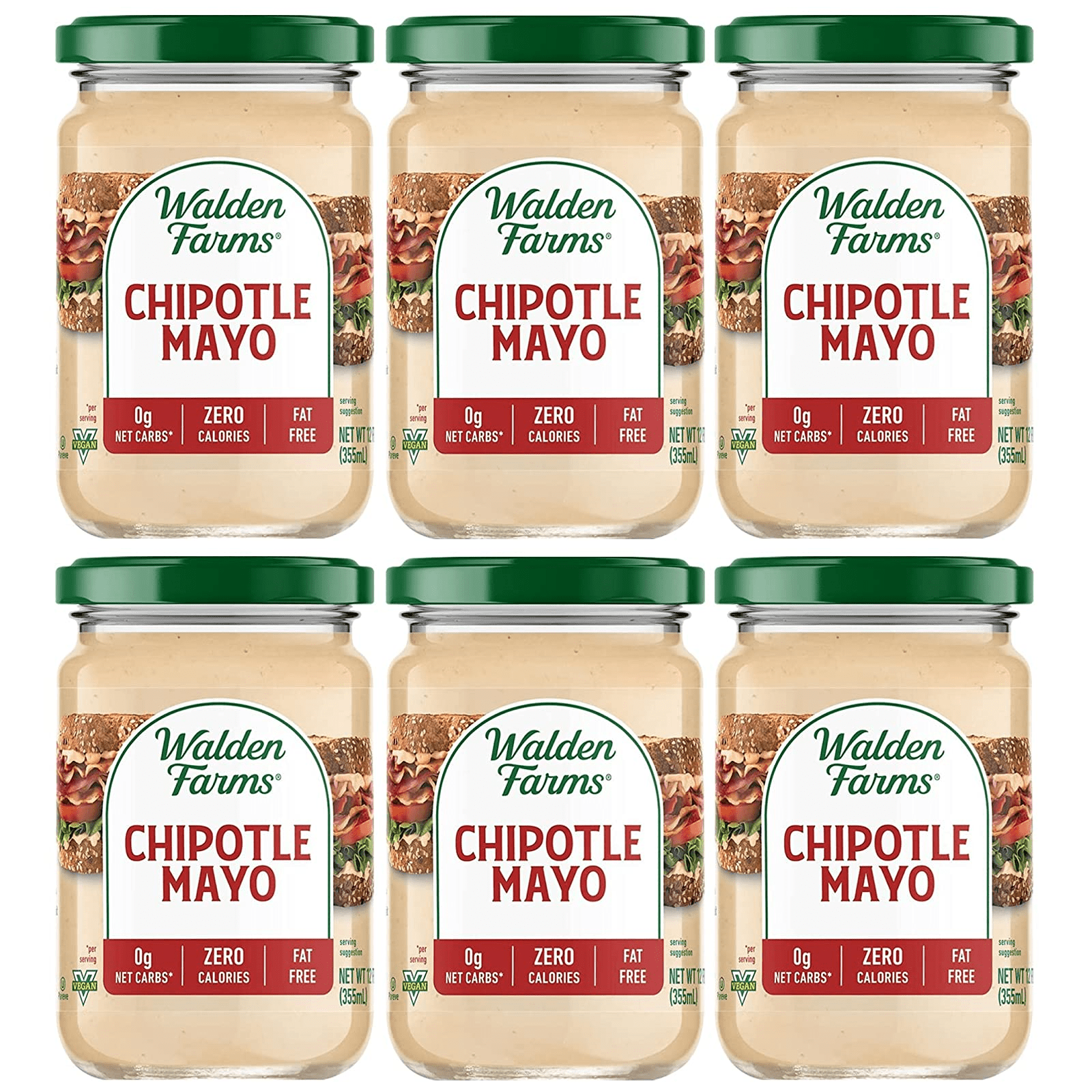 Walden Farms Calorie Free Flavored Mayo Flavor Chipotle, Size Case of