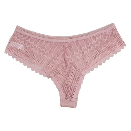 

BIZIZA Womens Briefs Seamless Panties Bikini Underwear Low Rise Sexy Pink S