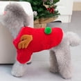 thumbnail image 5 of Christmas Sale! Dog Cat Christmas Outfit Coat Sweater Santa Claus Cartoon Reindeer Costume Soft Warm Coral Fleece Pet Winter Party Dress Up Clothes Jumpsuit Apparel for Puppy, 5 of 6