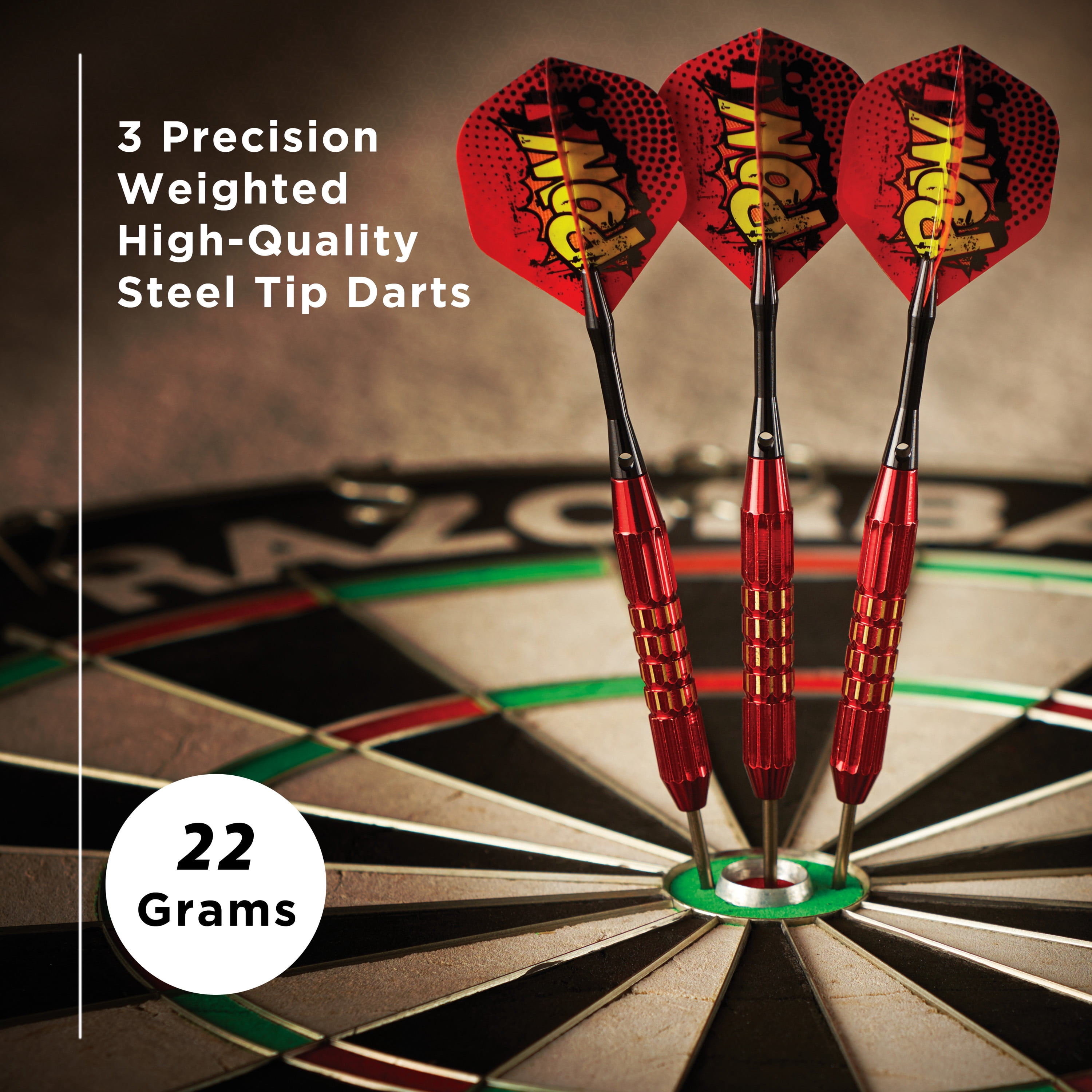 Viper Comix Steel Tip Dart Set, Red, 22 Grams