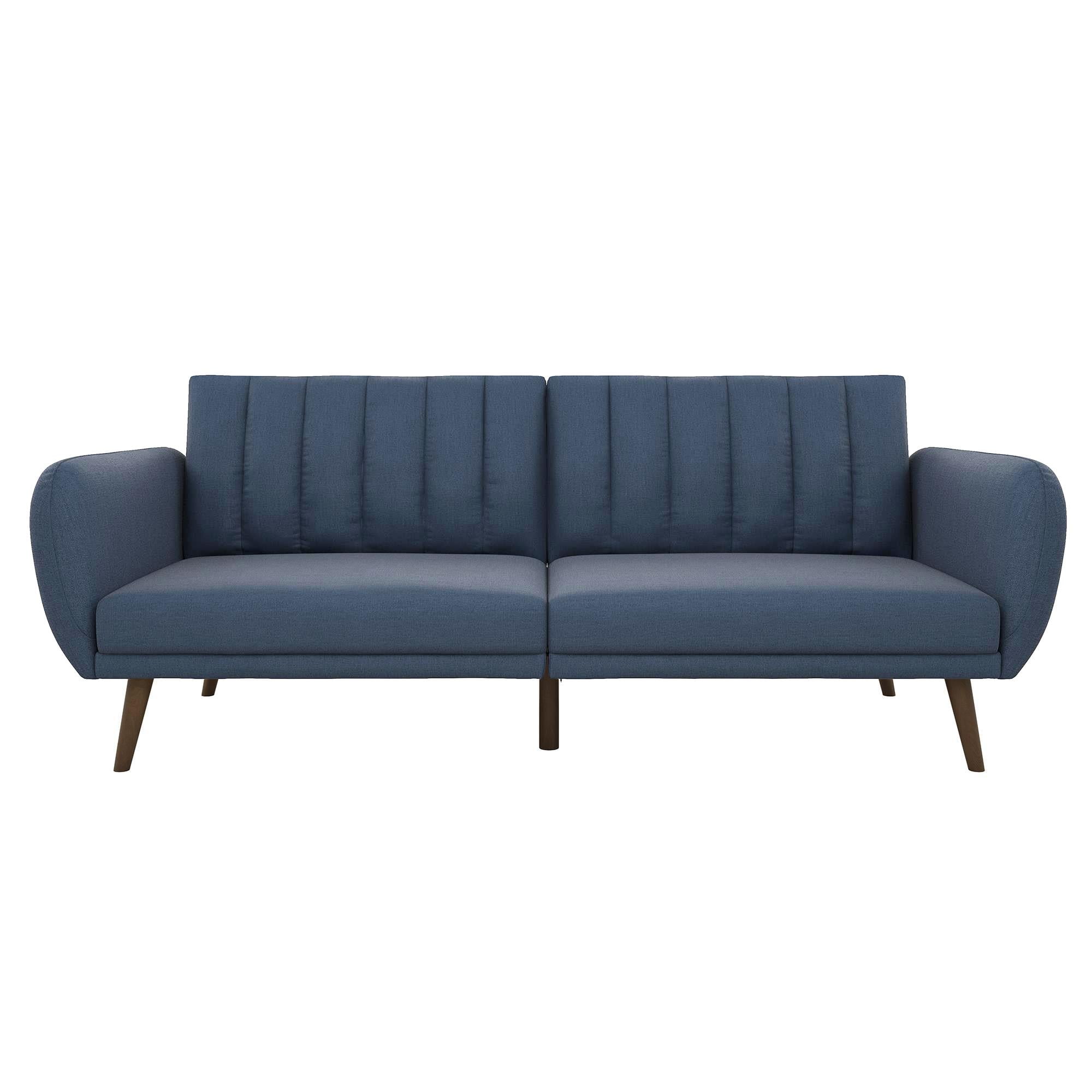Novogratz Brittany Futon, Blue Linen