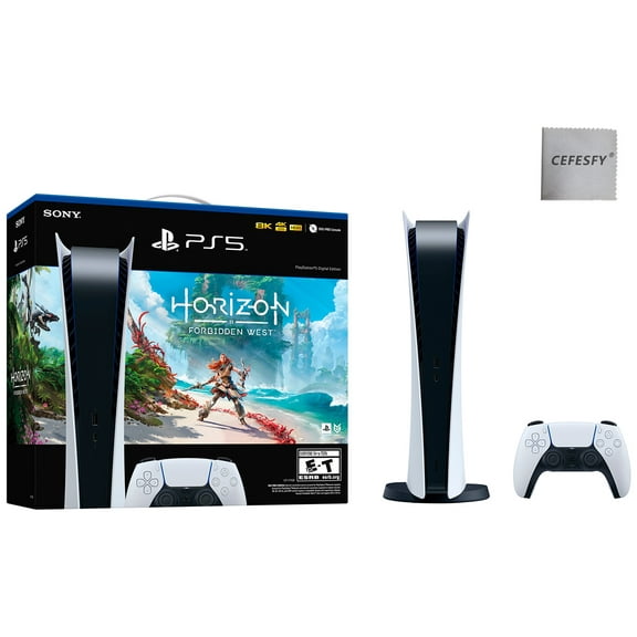 PlayStation_PS5 Video Game Console (Digital Edition) – Horizon Forbidden West Bundle , Cefesfy
