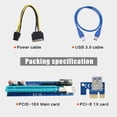 thumbnail image 4 of ZheElen 1pcs PCIE PCI Riser Board PCI E 1x to 16x USB 3.0 SATA to 6Pin IDE Power Cable for Color Random 1Set, 4 of 6