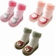 thumbnail image 1 of Pack de 3 calcetines para bebé, zapatillas antideslizantes con forro, zapatos de cabaña para primeros pasos de invierno, 1 of 5