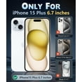 thumbnail image 2 of for iPhone 15-Plus Phone Case: Bling Sparkle Clear Shockproof Anti Yellowing Slim Phone Cover with Camera Lens Protector & Screen Protector, Protective Rugged Case for 15Plus, Glitter Clear, 2 of 14