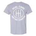 thumbnail image 1 of Women's Real Cars Don't Themselves T-Shirt Manual Stick Humor Auto Racing Mechanic Tops, 1 of 3