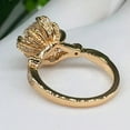 thumbnail image 4 of K-KED Round Cubic Zircon Women Wedding Delicate Jewelry Gold plated Ring Sz 6-10-6, 4 of 6