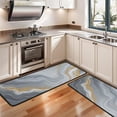 thumbnail image 3 of Kitchen Rugs Sets Of 2,Gray Marble Gold Wave Pattern Anti Fatigue Kitchen Mat Rugs Non Slip Washable,Decorative Kitchen Floor Mats for Kitchen,Sink,Laundry,17"x47"+17"x47", 3 of 5