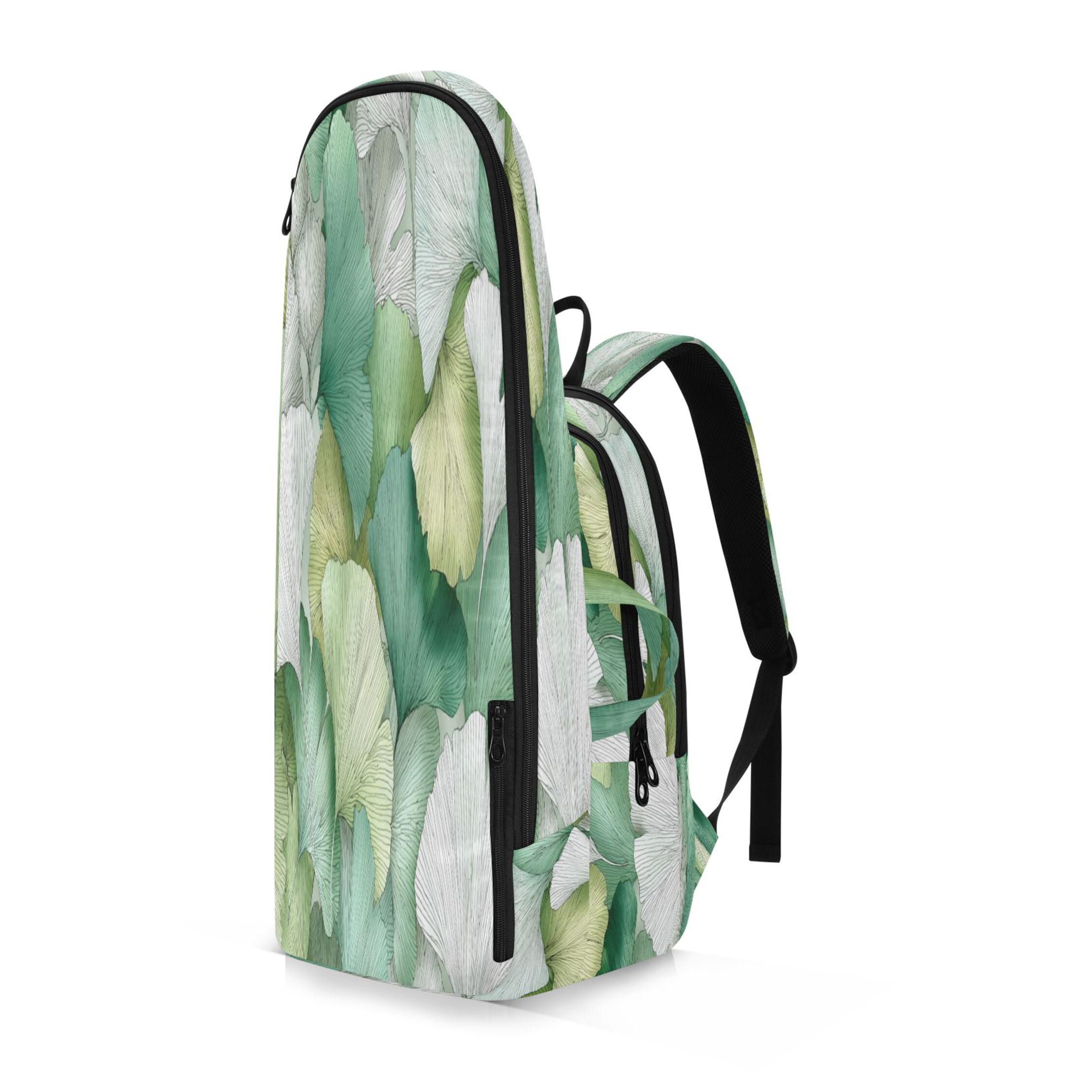 2 Racquet Holder Tennis Backpack Tennis Racket Covers Gym Bags Ginkgo Leaves