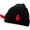 black+red, variant on Devil Horns Beanie Punk Skullies Devil Horn Hat Gothic Beanies Black