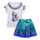 thumbnail image 1 of Ropa de cumpleaños para niñas Encanto, camisa de manga corta, conjunto de falda, traje de fiesta de princesa para niña, regalo de 2 a 8 años,Green,SIZE 130 for 5-6Years, 1 of 6