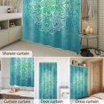 thumbnail image 6 of Shower Curtain Turquoise Boho Floral Bathroom Curtains with Hooks, Waterproof Fabric Bohemian Flower Bath Shower Curtains Set for Bathroom Bathtubs Decor 36x72 Inch, 6 of 9