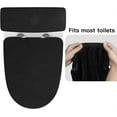 thumbnail image 5 of Toilet Seat Cover Pads,Happon 2 Pack Dust Cover for Toilet Tank,Soft and Absorbent Toilet Lid Covers Set,Replacement Toilet Lid Covers with Elastic Bottom for Bathroom, 5 of 7