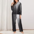 thumbnail image 2 of Sigee Monochrome Abstract Lines for Women’s Pajama Sets Long-Sleeved Pjs Sets for Women 2 piece Sleepwear-X-Large, 2 of 7