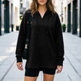 thumbnail image 5 of Vmvidoty Womens Oversized Hoodies Long Sleeve Sweatshirts Hooded Pullover Shirt Casual Tops with Pockets Black M, 5 of 6