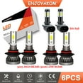 thumbnail image 1 of 6pcs For Chevy S10 2000-2003 9005 9006 Headlight + 881 Foglight LED Combo Bulbs, 1 of 15