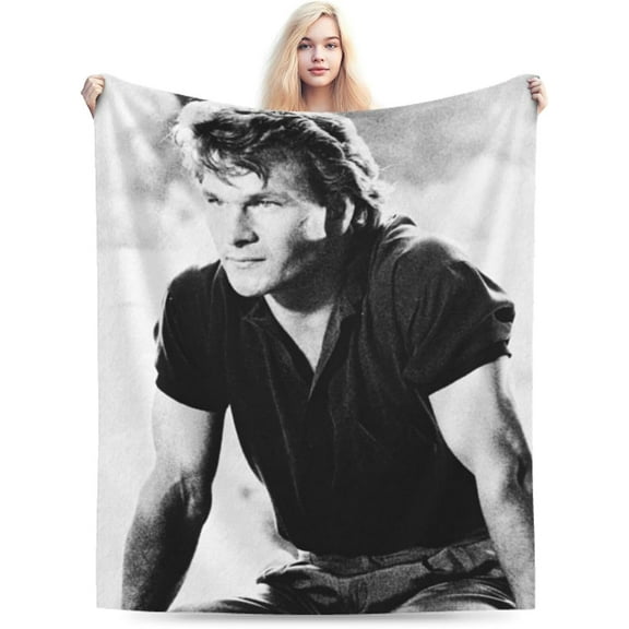 Blanket Patrick Swayze Soft and Comfortable Warm Fleece Throw Blankets Yoga Blankets Beach Blanket Picnic Blankets Gift for Dorm room office decor Sofa Bed Camping Travel All Season