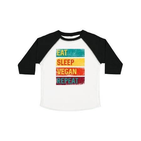 

Inktastic Vegetarian Eat Sleep Vegan Repeat Gift Toddler Boy or Toddler Girl T-Shirt