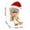 A, variant on Beautynvta Shaking Wooden Man Figurine with 12 Pcs Magnetic Expressions, Handmade Shaking Feet Wood Doll with Xmas Hat, for Car Dashboard and Office Desktop Decor