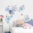 thumbnail image 3 of Pegatinas de pared de peonías florales, pegatinas de pared de flores, carteles de pared de peonías y rosas, pegatinas de pared de flores de acuarela, papel tapiz para dormitorio, sala de estar, 3 of 8