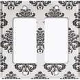 thumbnail image 6 of Metal Light Switch Plate Cover Damask Gray DAM006, 6 of 13