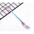 thumbnail image 3 of Fymlhomi 16 Pieces Stainless Steel Coffee Spoons Dessert Forks, Set of 8 Spoons 8 Forks, Rainbow, 3 of 5