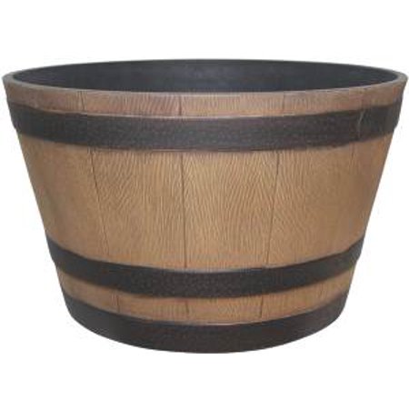 Southern Patio-Hdr Whiskey Barrel Planter- Natural Oak 22 