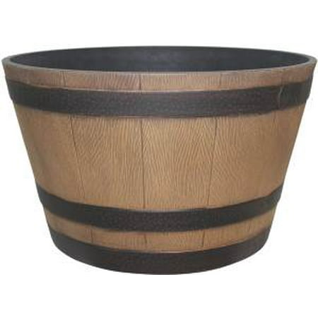Southern Patio-Hdr Whiskey Barrel Planter- Natural Oak 22.5