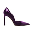 thumbnail image 2 of XYD Women Patent Leather Pointed Toe Pumps Slip-on Stiletto High Heels Side Cutout Sexy Evening Formal Shoes Size 14.5 Purple, 2 of 4