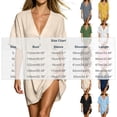 thumbnail image 3 of Qiopertar Summer Dresses for Women Boho Vacation Beach Dress Button Down V Neck Short Sleeve Loose Flowy Slit Casual Party Sundress, Yellow S, 3 of 7