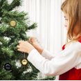 thumbnail image 5 of Nmdmisc 49-Pack Mini Christmas Ball Ornaments with Strings,30mm/1.18" Small Baubles,Shatterproof Plastic Christmas Bulbs,Hanging Decorations for Xmas Tree,Wreath,Garland (Gold), 5 of 6