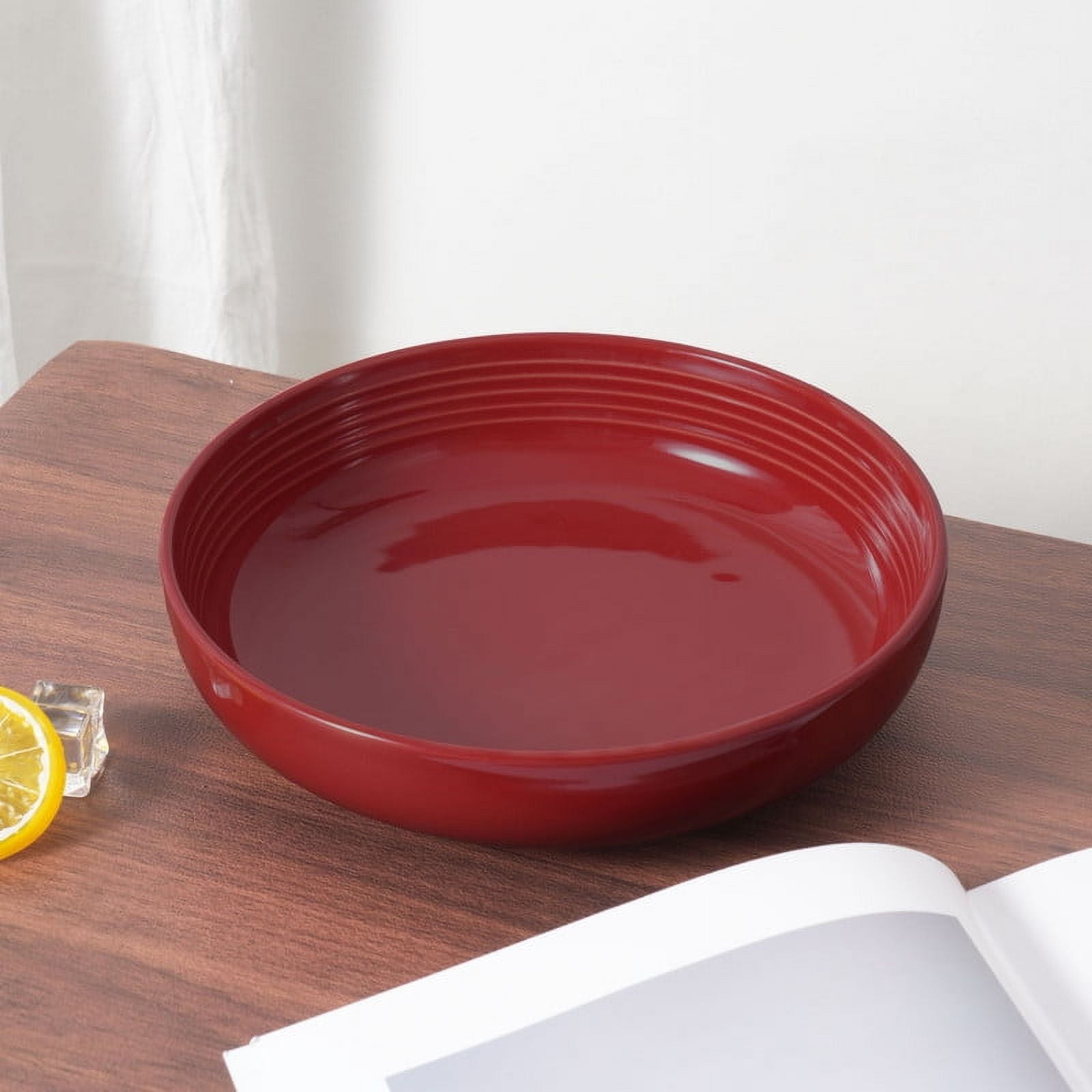 Mainstays Chiara Red Stoneware Dinner Bowl, 32 oz, 8.75 in