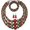 Red Green, variant on 80s Jewelry Set Chunky Multilayer Beaded Necklaces Bracelets Earrings for Women Party, Style O2277