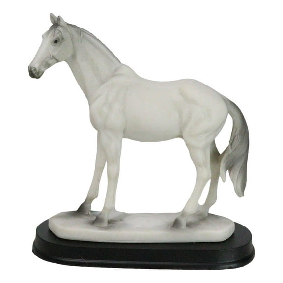 Equine Rare Breed Camarillo White Horse Steed Model Figurine On Base 6.25"L