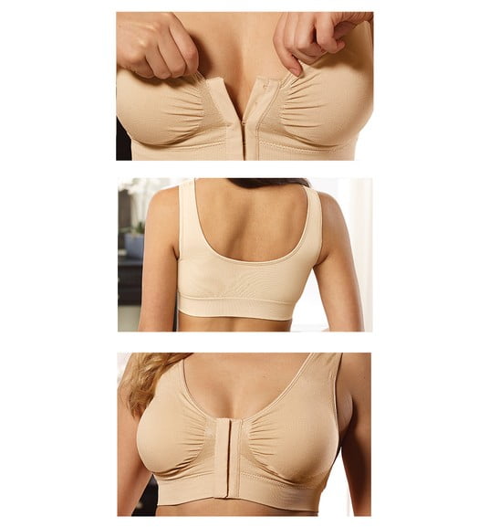 front zip miracle bamboo bra