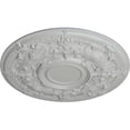 thumbnail image 3 of 28 1/8"OD x 1 3/4"P Oslo Ceiling Medallion (Fits Canopies up to 10 1/2"), Hand-Painted Frost, 3 of 6