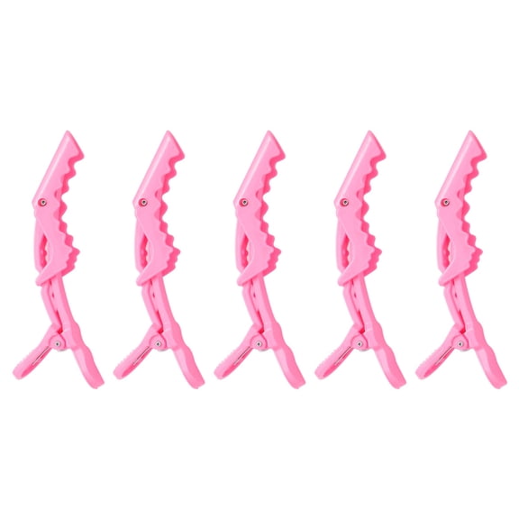 CTIRCHIU 15Pcs Salon Hair Clips Pink Sturdy Lightweight Partition Clips for Hair Styling and Makeup