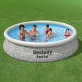 thumbnail image 3 of Bestway Fast Set 12' x 30" Round Inflatable Stacked Stone Swimming Pool Set, 3 of 15