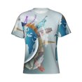 thumbnail image 3 of Naloa Let's go Travel Around the World Men's T-Shirt Sport T-shirt Men's Basic Tee Casual Men's Shirt, Round Neck, Short Sleeves - Medium, 3 of 5