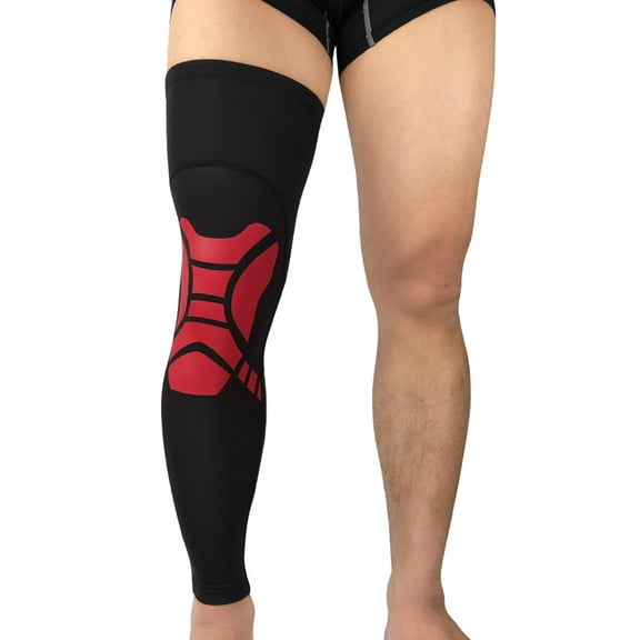 Full Leg Compression Sleeves for Women Men, Extra Long Leg s Knee Sleeve for Basketball, Football, Running, Workout Sports Black and