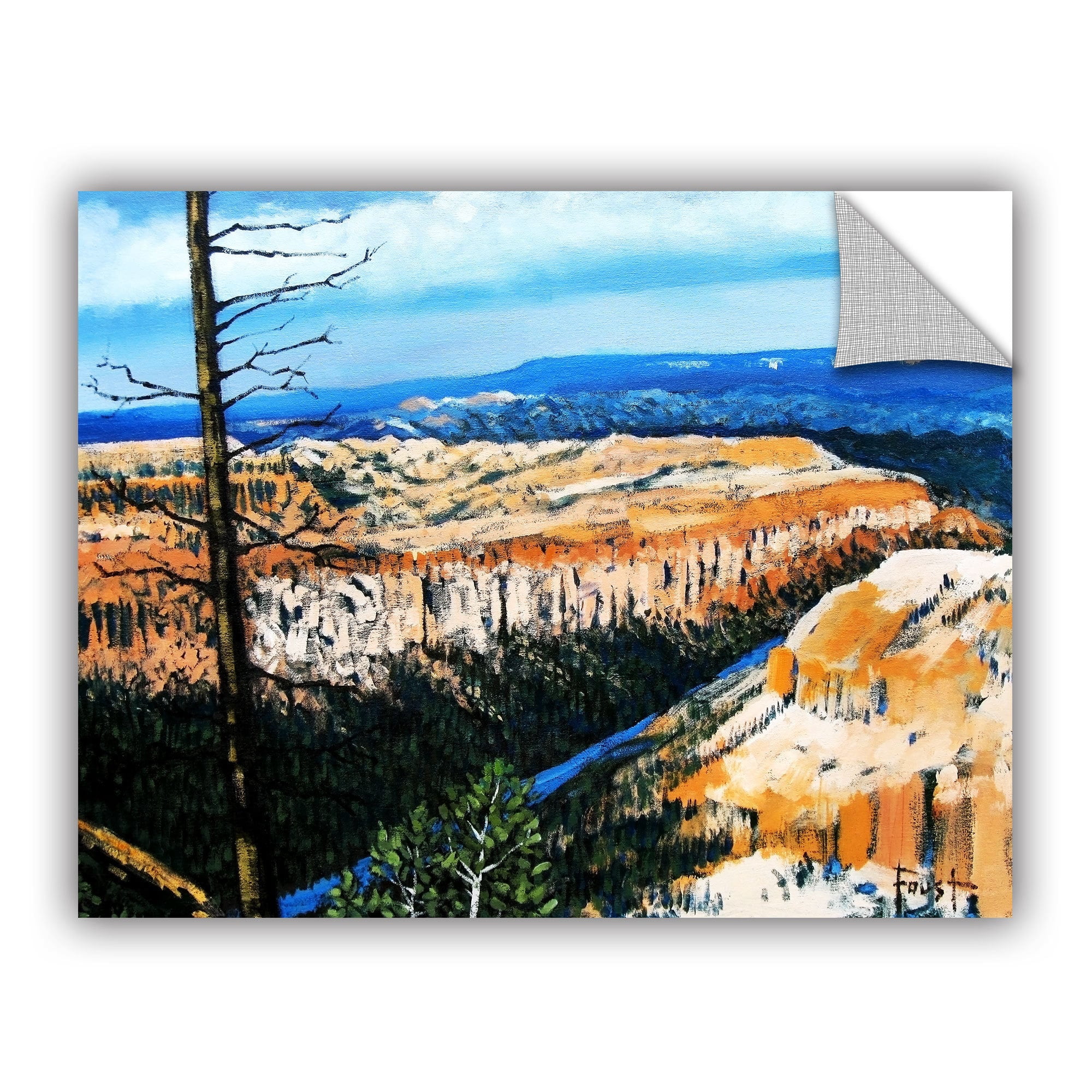 ArtAppealz Gene Foust "Mountain Tops Blue Sky" Removable Wall Art