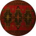 thumbnail image 1 of Ahgly Company Machine Washable Indoor Round Persian Yellow Traditional Area Rugs, 8' Round, 1 of 4